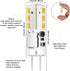 G4 LED Bulb JC Type Bi-Pin Base, 1.5W AC/DC 12V, 10W T3 Halogen Replacement, Warm White 3000K, 10-Pack