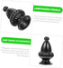 TEHAUX 2pcs Modern Decorative Lamp Finial Knob for Lighting Simple Installation Black Aluminum Shade Accessory