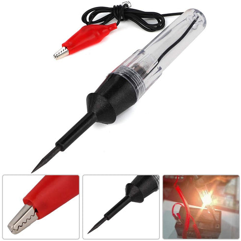 Qiilu 6V 12V 24V Automotive Circuit Tester, Car Auto Electrical Voltage Test Pen Light Lamp Circuit Detector Probe