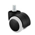 uxcell 2 Inch Office Chair Casters Wheels - PU Twin Wheel M10x14mm Threaded Stem Rotate Caster, White