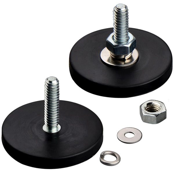 MUTUACTOR Neodymium Rubber Coated Magnet, 1/4-20, 4PCS Heavy Duty Non-Scratch Magnets for Camera Mount