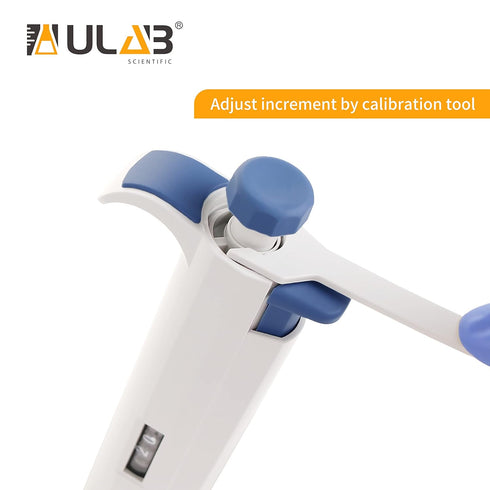 ULAB Single Channel Pipettor with 250pcs of 5000µl Pipette Tips, 1pc Adjustable Volume Micro Pipette, ULH1022