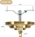 5.3 Inches 5.9 Heavy Duty Light Fixture Canopy Kit Diameter & Feet Chain Ceiling Mounting Hardware for Pendant Light