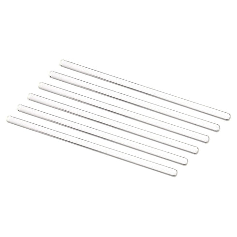 MECCANIXITY 6Pcs 3.3 Borosilicate Glass Stick, 7.87" Length 8mm Dia Stir Rod Mixing Tools with Both Ends Round