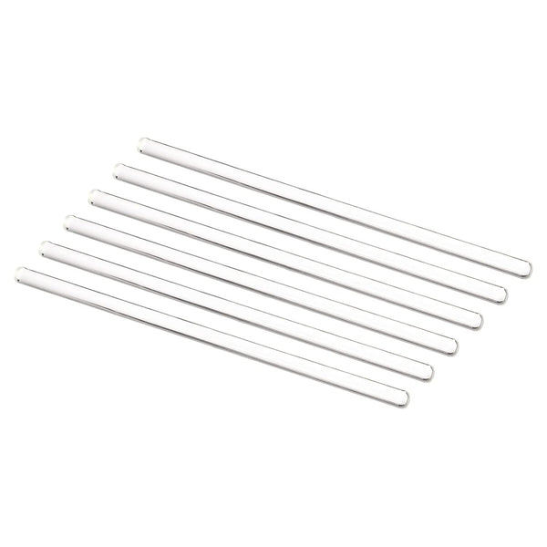 MECCANIXITY 6Pcs 3.3 Borosilicate Glass Stick, 7.87" Length 8mm Dia Stir Rod Mixing Tools with Both Ends Round