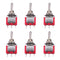 mxuteuk 6pcs Momentary Mini Toggle Switch 3 Terminal 3 Position SPDT (ON)/Off/(ON) for Car Dash 5A 125V
