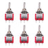 mxuteuk 6pcs Momentary Mini Toggle Switch 3 Terminal 3 Position SPDT (ON)/Off/(ON) for Car Dash 5A 125V