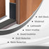 Door Corner Seal Wedge Draft Stopper with Adhesive, 16 Pack for Exterior Door Frame, Brown