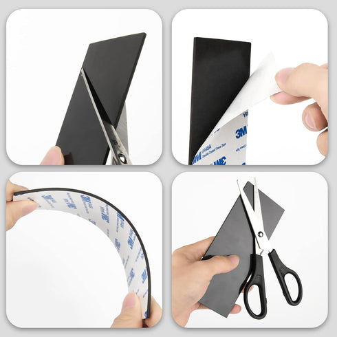 Magnetic Strips with 3M Strong Adhesive Backing, Heavy Duty Magnet Tape for Refrigerator, Whiteboard, Most Surfaces