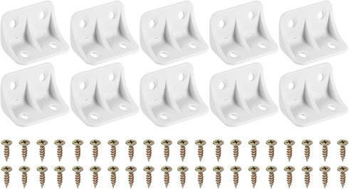 PATIKIL 1.4"x0.9"x0.9" Plastic Corner Braces, 10 Pcs L-Shape Shelf Support Corner Brace