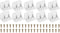 PATIKIL 1.4"x0.9"x0.9" Plastic Corner Braces, 10 Pcs L-Shape Shelf Support Corner Brace
