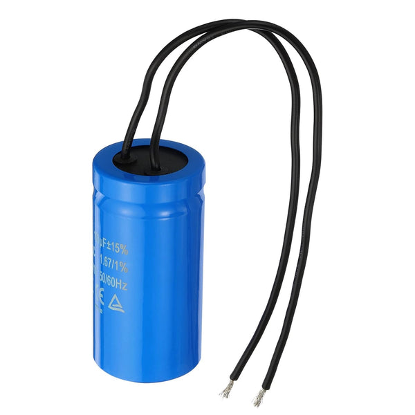 PATIKIL CD60 Run Capacitor: 100uF 250VAC 2 Wires for Motor Starting in Air Compressor - 50/60Hz
