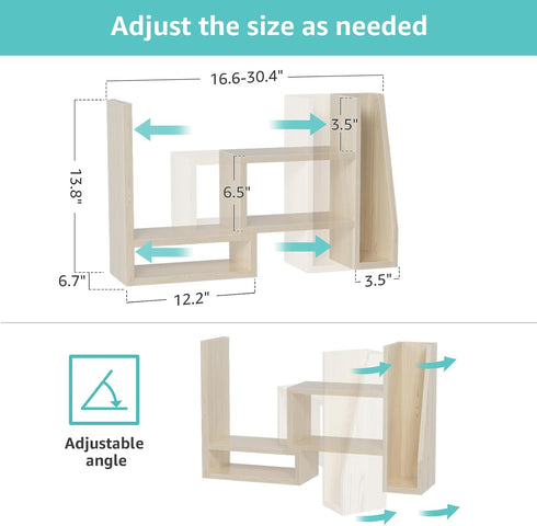 Desktop File Organizer Desk Organizer Shelf - Wooden Office Organization Shelves for Top of Desk Organizers