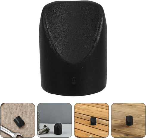 12pcs 7/8 Inch OUNONA Black Folding Chair Foot Caps V-Shaped Stability Plugs Heavy-Duty Nylon Replacement Non-Marking