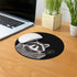 Non-Slip Round Mousepad, WIRESTER Racoon Hands Out Mouse Pad for Home, Office, and Gaming Desk