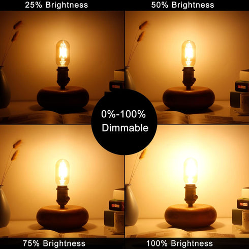 LiteHistory E26 LED Bulb 6W Equivalent, Warm White 2200K, Dimmable AC120V, 400lm, Pack of 6