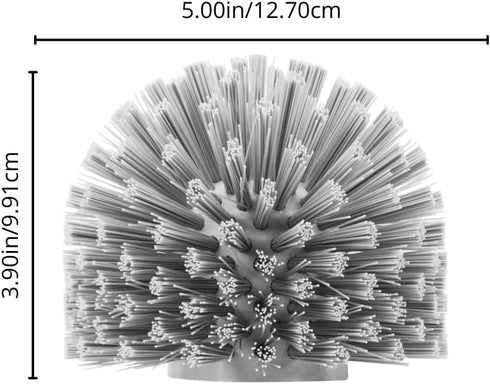 SPARTA Industrial Tank Brush Head, Pipe Brush Head, Drain Brush with 3/4" Thread Hole for Commercial Use, Plastic, 5 x