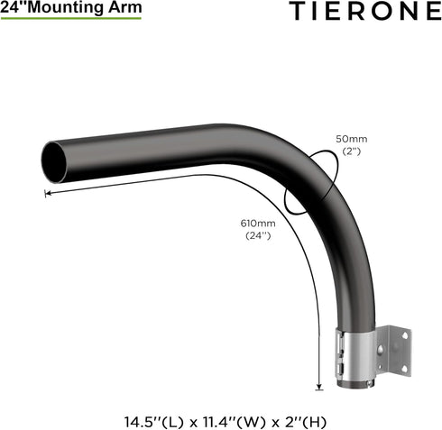 24" Sturdy Dark Bronze Mounting Arm for Outdoor Security Lights - Extension