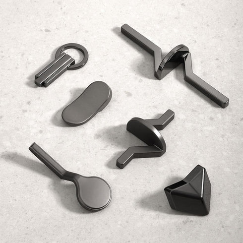 SKFGNX Handle,6664 Gray Copper Color Simple Cabinet Drawer Bedside Table Handle Shoe Cabinet Wardrobe Furniture zinc
