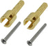 2 Pcs 970-0770 Stem Adapter with Screw for Faucet, Plumbing Equipment Replacement, Brass