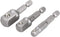 Power Drill Socket Adapter Set for Drills - 3pcs 1/4", 3/8", 1/2" Hex Square Socket Wrench Bit Nut Driver