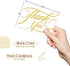 50 5.5" 4", easykart labels Thank You Cards with Gold Foil, x Thank You Notes, Ivory Cards With Envelopes for Wedding