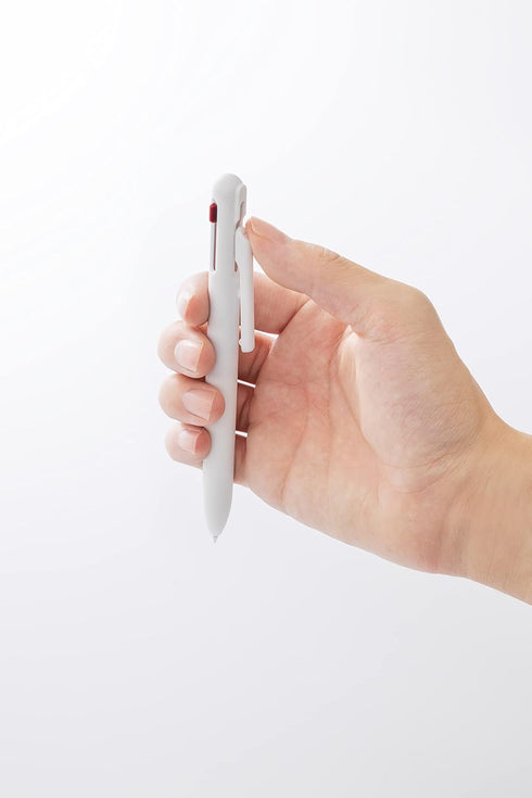 Pentel BXAW375W Calme Multi-Functional Ballpoint Pen, 0.7 & Sharp 0.5, Grayish White, 10 Pieces