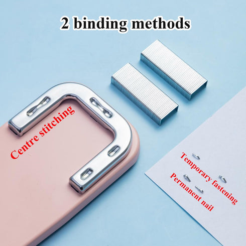 M&G Portable Desktop Stapler with 50 Sheet Capacity, Classic Design, 360 Rotation, 1000 Staples, Durable (Pink)
