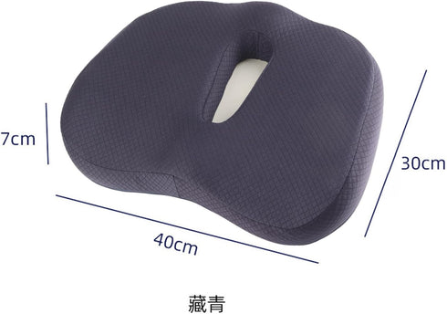 Memory Foam Seat Cushion, Office Chair Cushions, Non Slip Ergonomic Car Seat Cushion, Breathable Oval Hollow Orthopedic Hemmoroid Pillow Cushion for Wheelchair, Driving