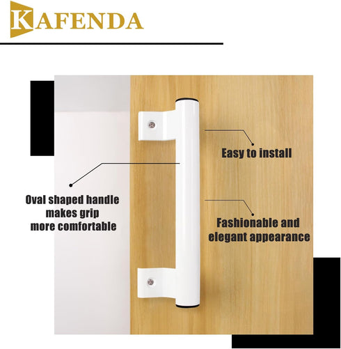 205mm Aluminum Alloy Sliding Door Handle, Modern and Fashionable Metal Handle for Balcony Bathroom Glass Door, Black,