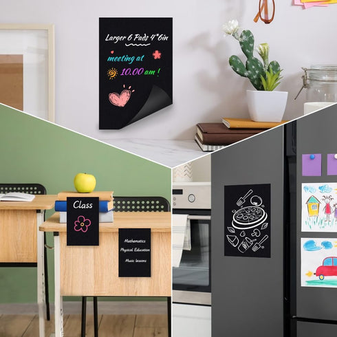 Black Sticky Notes, 4x6 Post It Notes with 2 Metallic Pens, Large Black Post It Notes for School Home Office