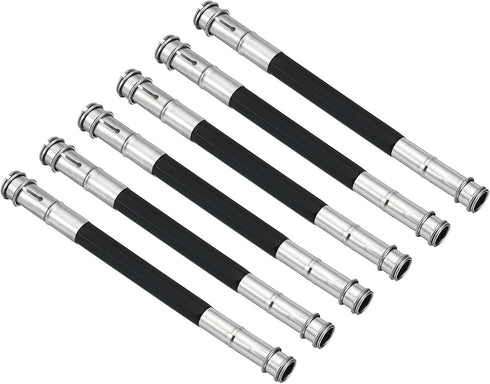 PATIKIL Pencil Extenders, 6 Pack Metal Dual Head Adjustable Pencil Holder for Artists Drawing Shading, Black