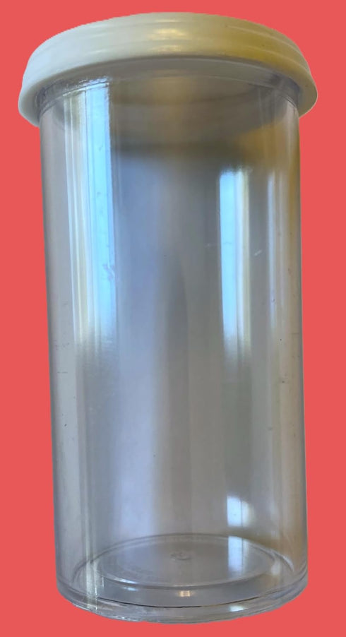 5 Dram Clear Polystyrene Snap Cap Storage Vial with Attached White Cap