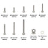 #6-32 UNC Stainless Steel Hex Socket Head Cap Screws, Hex Nuts, Flat Washers Assortment Kit