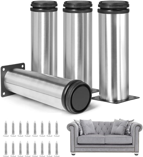 SXABKNEO 4PCS Metal Furniture Legs, 5cm 10cm 15cm 20cm 30cm 50cm Modern Stainless