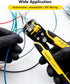 4 (24-14AWG) YUZES Automatic Wire Stripper and Crimping Tool Kit for Heat Shrink, Insulated Terminals, Open Barrel