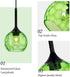 JHLBYL 5.91'' 1-Light Hammered E26 Glass Pendant Lights Kitchen Island: Green Glass Pendant Light with Black Finish