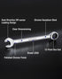 10 mm 12-Point 15-Degree Offset WORKPRO Ratcheting Combination Wrench Metric, CR-V Constructed with Mirror Polish
