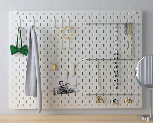Pegboard Hooks 12 Pack Compatible with IKEA Skadis, Includes 6 L Style and 6 J Style Pegboard Accessories