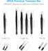 YHYZ 6pcs Set, Set Precision Tweezers Premium Anti-Static Stainless Steel ESD Tweezers Kit for Electronics