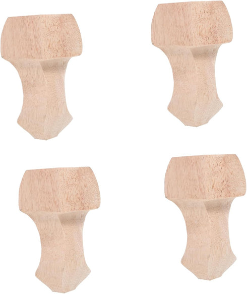 STOBOK 4pcs Rubber Wood Furniture Legs for Chairs and Tables Easy to