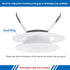 4.53" 6.3" 3 Pack PATIKIL ID OD Goof Rings for Recessed Light, Matte White Goof Metal Trim Ring Lighting Fixture