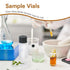 Clear Glass Vials, Small Liquid Sample Vial, Borosilicate Glass with Black Screw Caps, Pack of 20