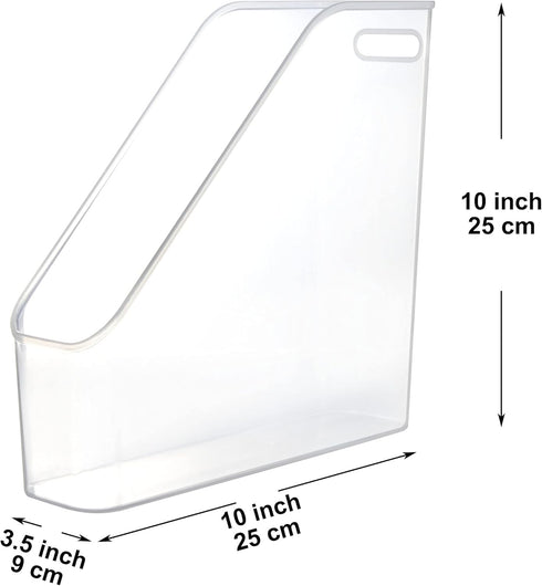 Youngever 3 Pack File Folder Bin Storage, Plastic Organizer with Handle for Easy Carrying
