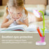 Desk Lamp for Kids, Sunflower LED Charging Table Lamp, Adjustable Brightness, Small Folding Light for Reading, Study
