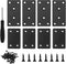 RUGLAMZHIP Flat Mending Plates, 8 Pcs Black Metal Flat Straight Mending Plates, Joining