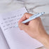 EEOYU 5pcs Quick Dry Ink Gel Pens, Fine Point Retractable Roller Ball Pens, Black Ink Smooth Writing Cute Aesthetic for