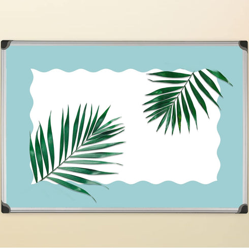 Fancy Land Light Turquoise Scalloped Bulletin Board Border Trim, 52ft One Roll for Classroom