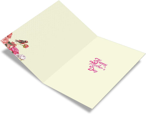 The Best Card Company Beautiful Card for Mother's Day, Loving Heartfelt Card for Moms, Birds and Blossoms