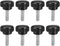 uxcell M5 x 20mm Metric Male Thread Knurled Clamping Knobs, 8 Pcs Black Thumb Screw Hand Clamping Handle Bolt